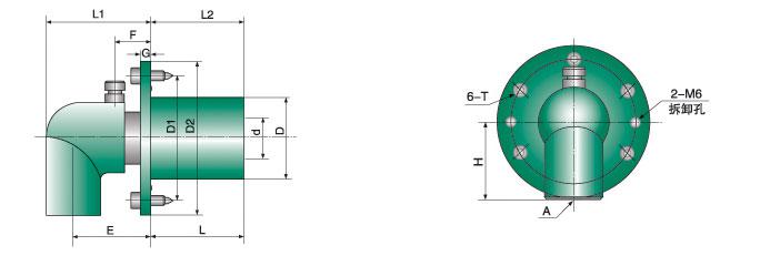 钢厂专用HMS型旋转接头结构图