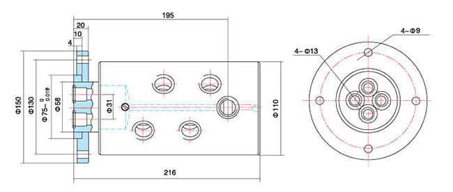 XTJQ-4L卷取机用旋转接头结构图